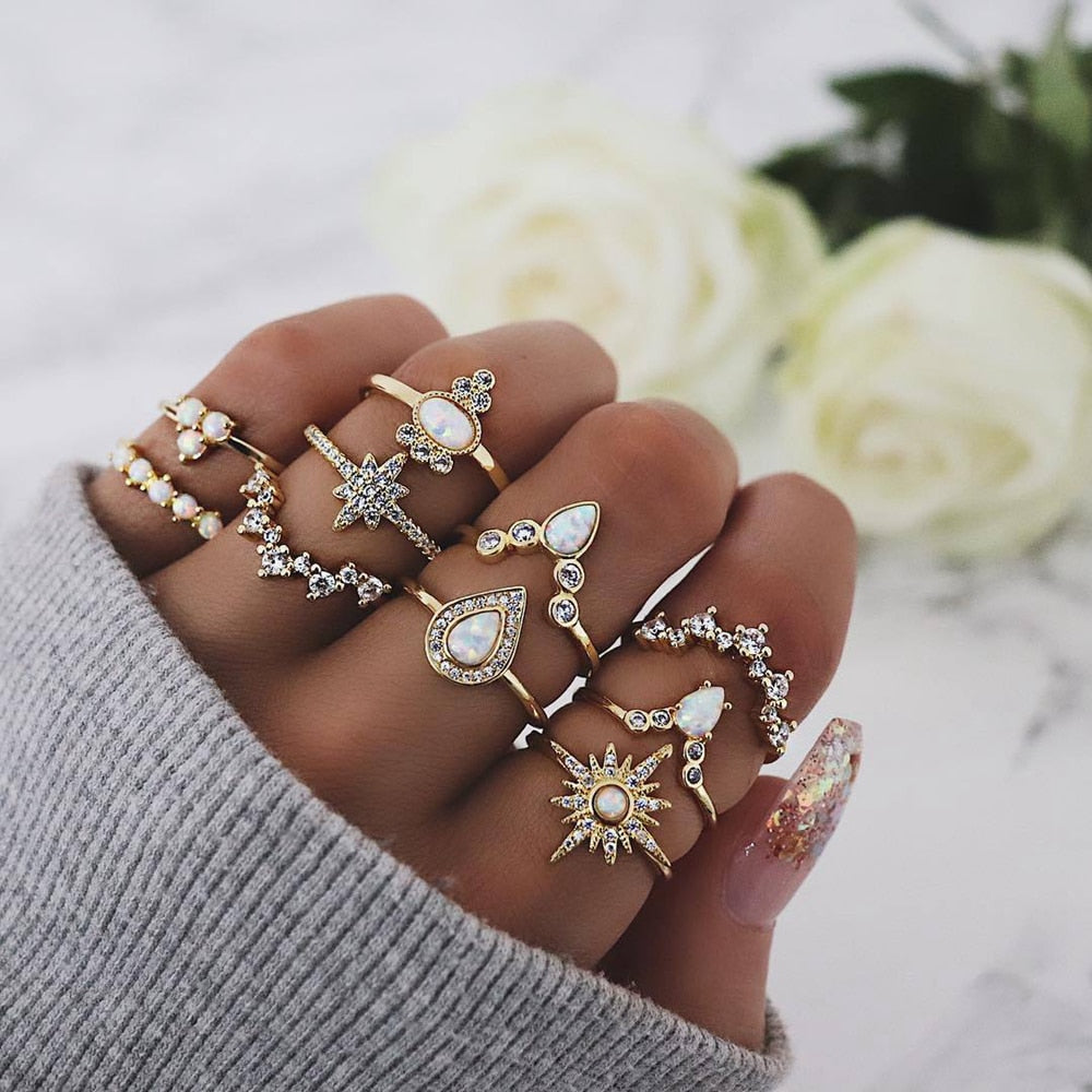 Retro Gold Knuckle Rings