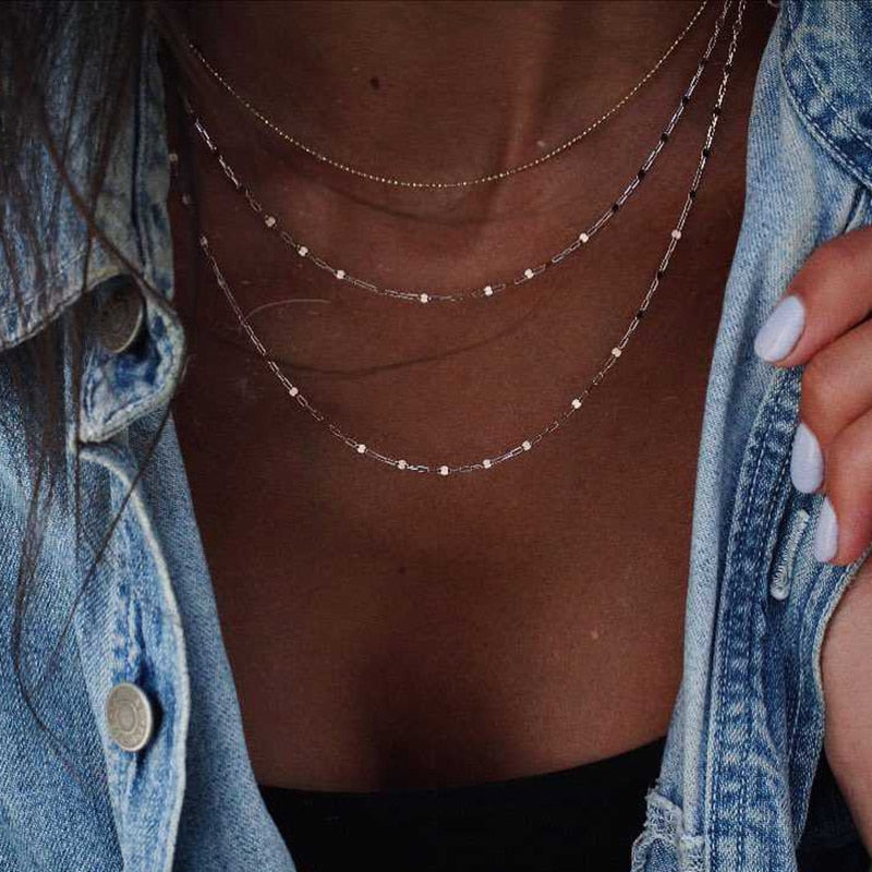 Trendy Gold Multilayer Necklaces