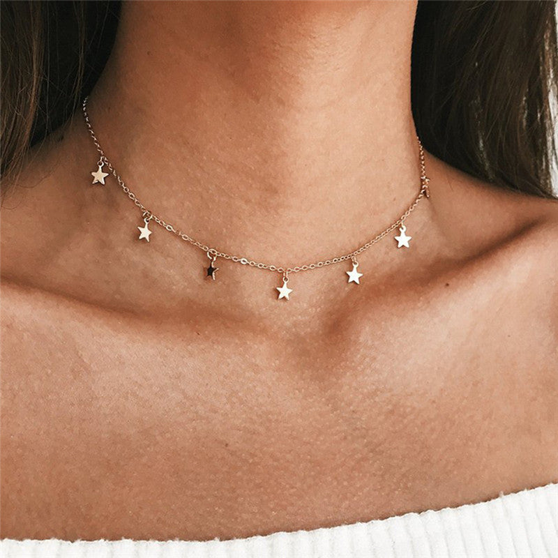Fashion Silver Star Necklace
